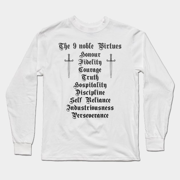 The 9 noble virtues Long Sleeve T-Shirt by GNDesign